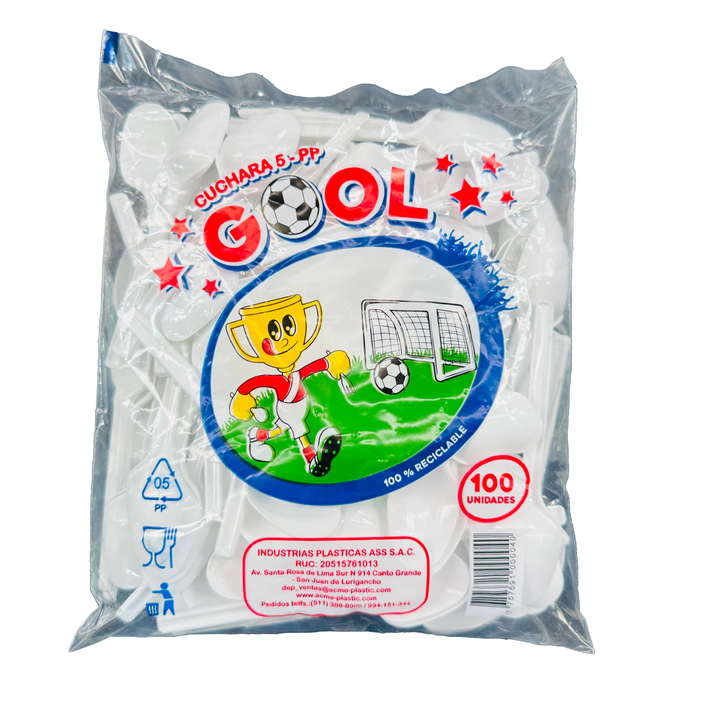 CUCHARA N° 5 BLANCO P/100 GOOL