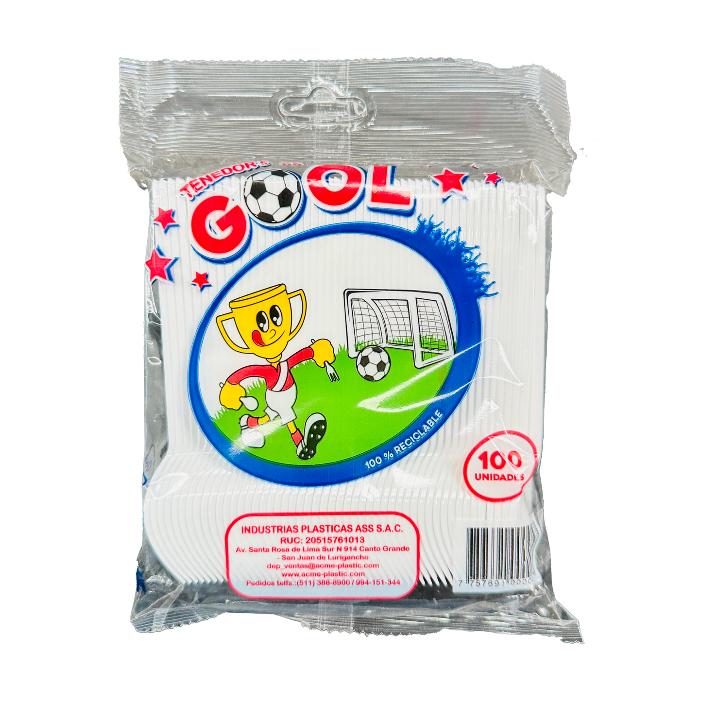 TENEDOR N° 5 BLANCO P/100 GOOL