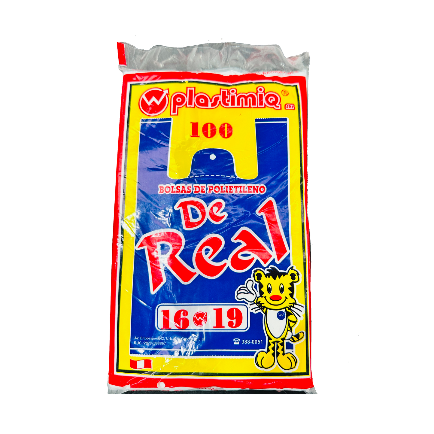 BOLSA 16x19 P/100 BLANCO REAL DE PLASTIMIQ