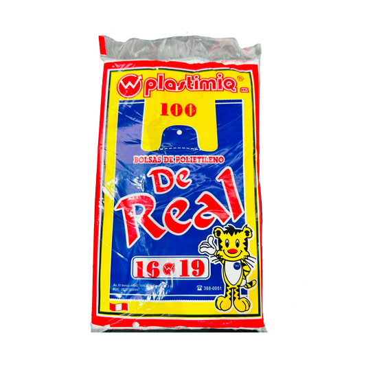 BOLSA 16x19 P/100 BLANCO REAL DE PLASTIMIQ