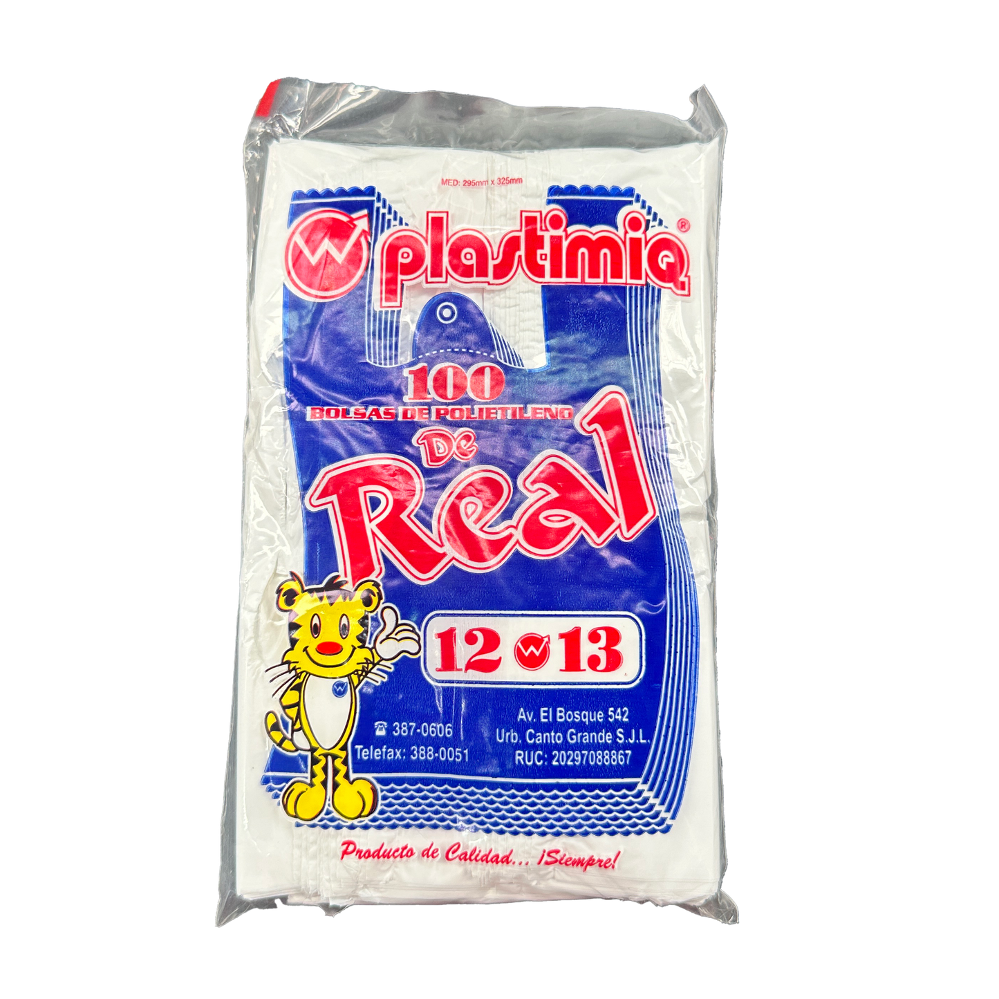BOLSA 12X13 P/100 BLANCO REAL DE PLASTIMIQ