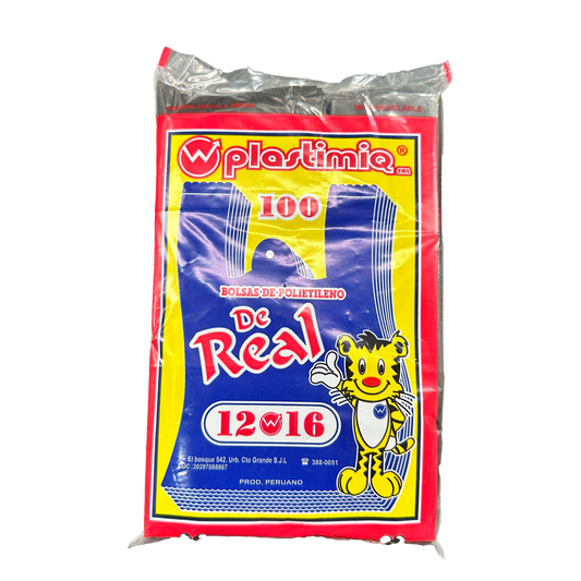 BOLSA 12x16 P/100 NEGRO REAL DE PLASTIMIQ