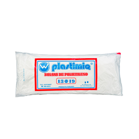 BOLSA 13x19 P/44 TRANSPARENTE SIN COLGAR DE PLASTIMIQ