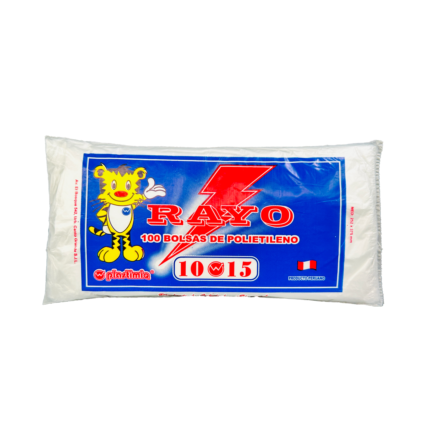 BOLSA 10x15 P/100 TRANSPARENTE SIN COLGAR RAYO