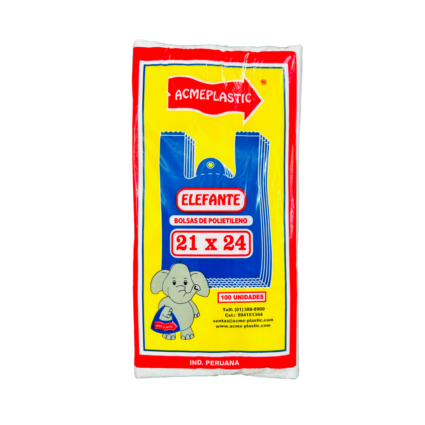 BOLSA 21x24 P/100 BLANCO ELEFANTE