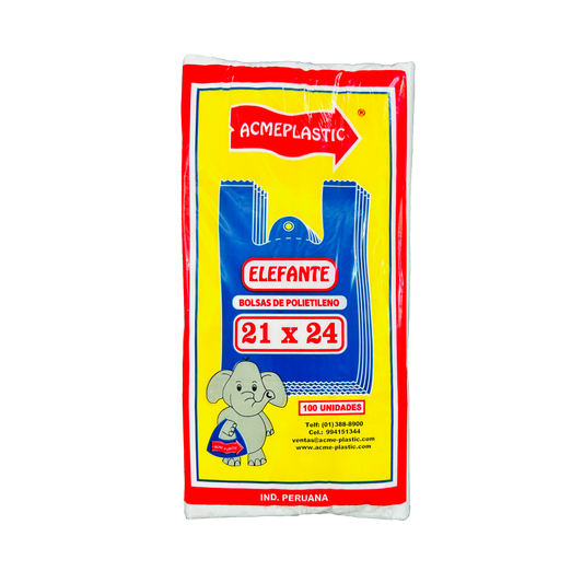 BOLSA 21x24 P/100 BLANCO ELEFANTE