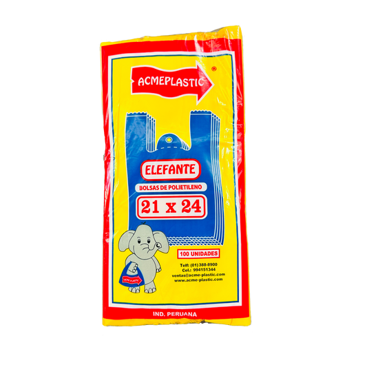 BOLSA 21x24 P/100 AMARILLO ELEFANTE