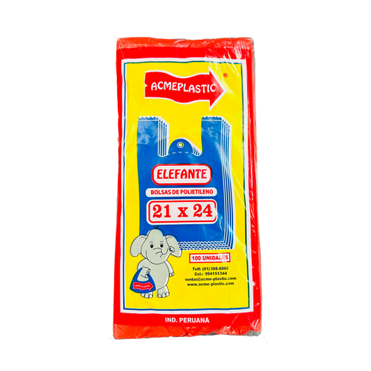 BOLSA 21x24 P/100 ROJO ELEFANTE