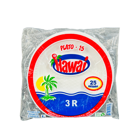 PLATO N°15 BLANCO P/25 HAWAI