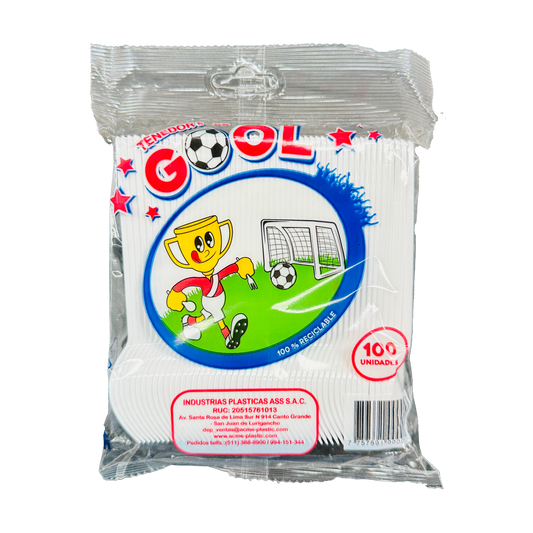 TENEDOR N° 5 BLANCO P/100 GOOL