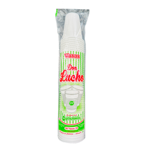 VASO COD 10 BLANCO P/50 DON LUCHO