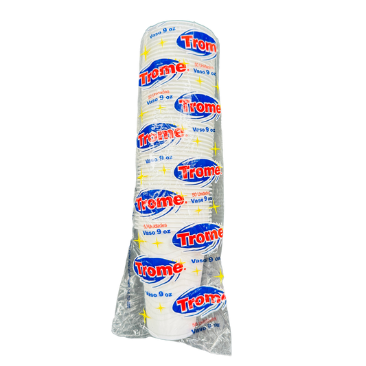 VASO N° 9 ONZAS BLANCO P/50 TROME